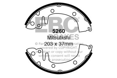 Комплект тормозных колодок EBC Brakes 5260 для MITSUBISHI LANCER