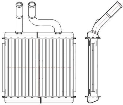 LUZAR LRh 0553 Радиатор печки  для CHEVROLET REZZO (Шевроле Реззо)