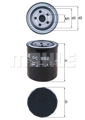 KNECHT OC 982 Масляный фильтр  для SUBARU XV (Субару Xв)
