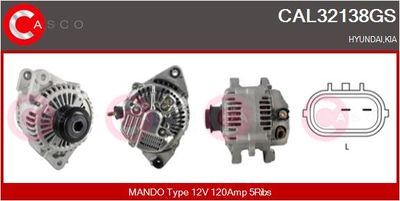 Генератор CASCO CAL32138GS для KIA CARNIVAL