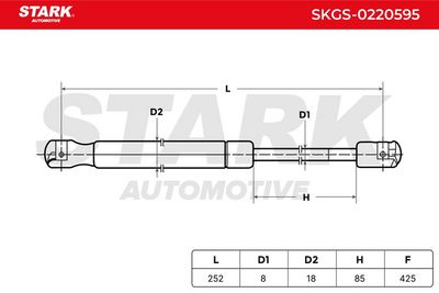 газов амортисьор, багажно/товарно пространство STARK SKGS-0220595