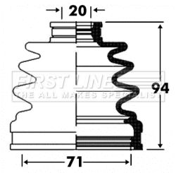 Bellow, drive shaft FIRST LINE FCB2860