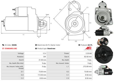 STARTER AS-PL S0206 4