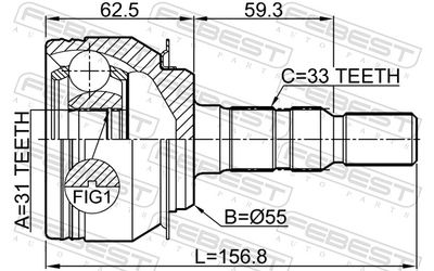 Joint Kit, drive shaft 1010-J300