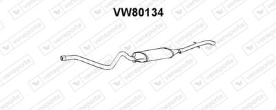 Глушитель выхлопных газов конечный VENEPORTE VW80134 для VW JETTA