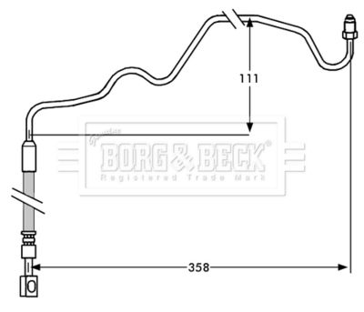 Brake Hose Borg & Beck BBH7533