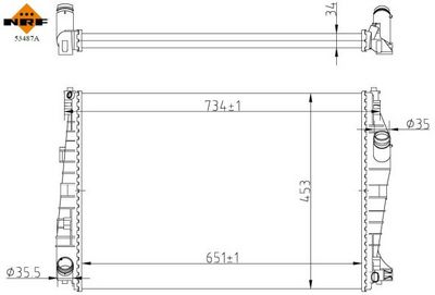 RADIATOR RACIRE MOTOR NRF 53487A 4