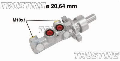 Главный тормозной цилиндр TRUSTING PF553 для TOYOTA YARIS