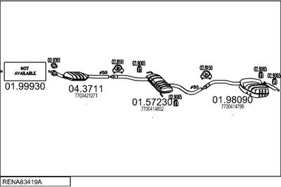 SISTEM DE ESAPAMENT MTS RENA83419A005644