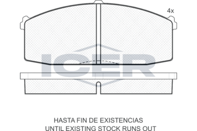 Комплект тормозных колодок, дисковый тормоз ICER 180498 для NISSAN CHERRY