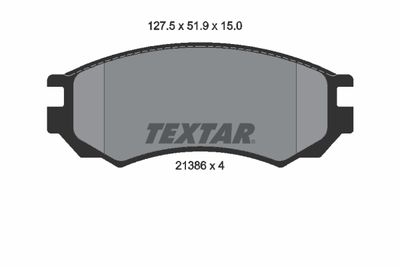 Комплект тормозных колодок, дисковый тормоз TEXTAR 2138603 для NISSAN 100NX