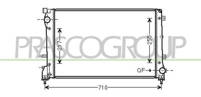 Радиатор, охлаждение двигателя PRASCO FT030R004 для ABARTH 500