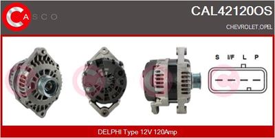 CASCO CAL42120OS Генератор  для CHEVROLET EPICA (Шевроле Епика)
