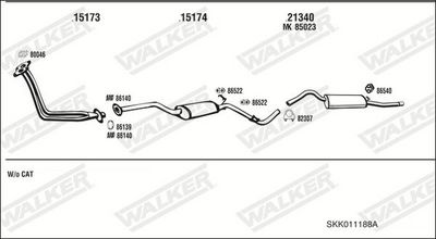 ABGASANLAGE WALKER SKK011188A