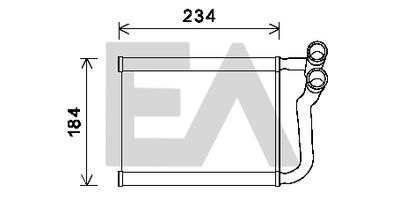 Теплообменник, отопление салона EACLIMA 45C28026 для HYUNDAI ACCENT