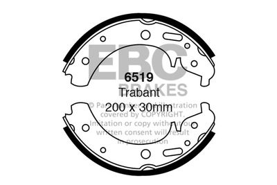 Комплект тормозных колодок EBC Brakes 6519 для TRABANT P