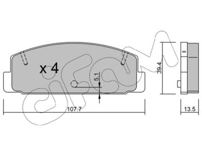 Комплект тормозных колодок, дисковый тормоз CIFAM 822-302-0 для MAZDA RX-7