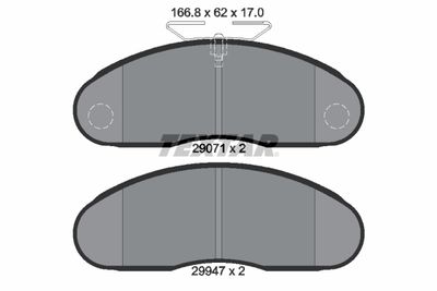 Комплект тормозных колодок, дисковый тормоз TEXTAR 2907102 для RENAULT TRUCKS MESSENGER