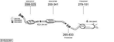Układ wydechowy BOSAL SYS22391