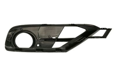 Voorbumper afdekking Voor Rechts (met latten gaten, black-matt/zilver, SPORT) past: BMW 3 F30, F31, F80 10.11-05.15