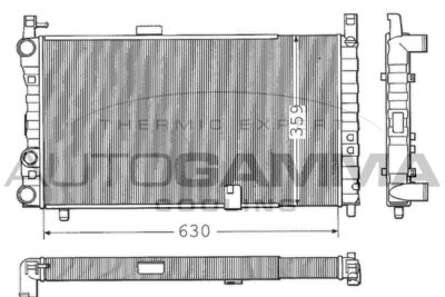 Радиатор, охлаждение двигателя AUTOGAMMA 100297 для FIAT REGATA