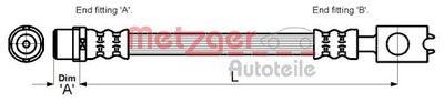 METZGER 4110262 Тормозной шланг  для AUDI ALLROAD (Ауди Аллроад)