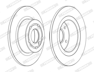 BREMSSCHEIBE FERODO DDF874C 2