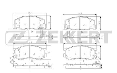 ZEKKERT BS-2083 Тормозные колодки и сигнализаторы для TOYOTA PREVIA I (_R1_, _R2_) 2.4 4WD (TCR21_, TCR20_)