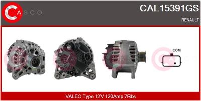 CASCO CAL15391GS Генератор  для RENAULT GRAND SCENIC (Рено Гранд скеник)