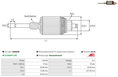ARMATURA DEMAROR AS-PL SA0004R 1