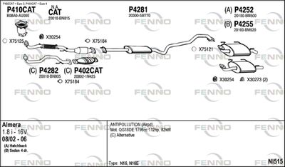 Układ wydechowy FENNO NI515