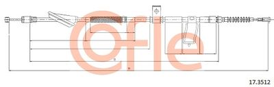 Тросик, cтояночный тормоз COFLE 92.17.3512 для DAEWOO LEGANZA