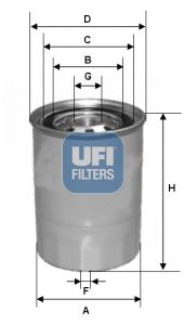 Топливный фильтр UFI 24.339.00 для KIA BESTA
