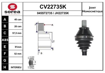 GELENKSATZ ANTRIEBSWELLE
