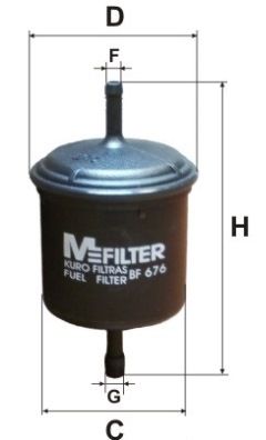 MFILTER BF 676 Паливний фільтр 