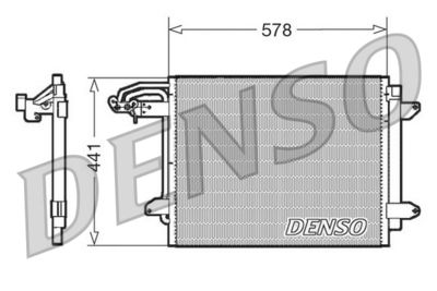 Конденсатор, кондиционер DENSO DCN32030 для VW CADDY