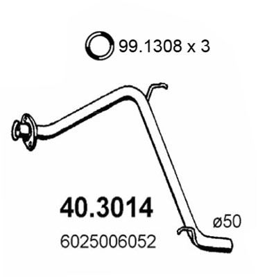 Rura wydechowa ASSO 40.3014