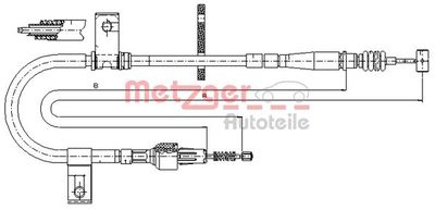 Тросик, cтояночный тормоз METZGER 17.5040 для SUZUKI JIMNY