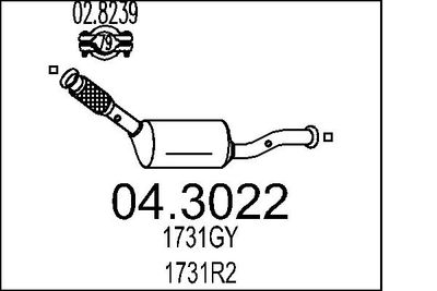 MTS 04.3022 Катализатор  для PEUGEOT 307 Break (3E) 2.0