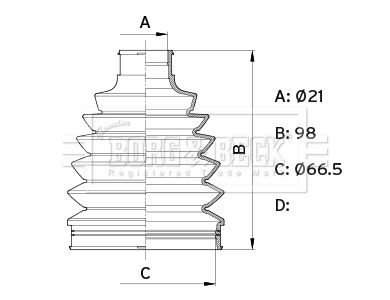 Bellow, drive shaft Borg & Beck BCB6421