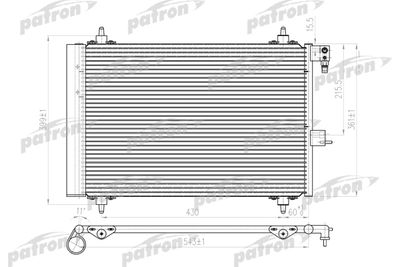 PATRON PRS1125 Радиатор кондиционера  для PEUGEOT 406 (Пежо 406)