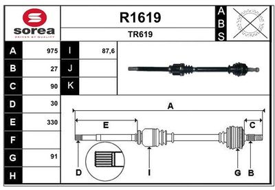 ANTRIEBSWELLE SNRA R1619
