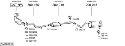 SISTEM DE ESAPAMENT BOSAL SYS05258