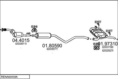 SISTEM DE ESAPAMENT MTS RENA60459A018681