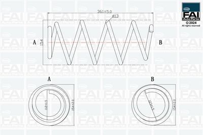 Sprężyna zawieszenia FAI AUTOPARTS FPCS196