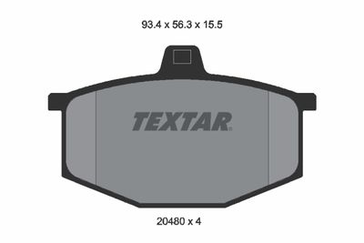 Комплект тормозных колодок, дисковый тормоз TEXTAR 2048002 для RENAULT 4
