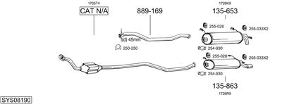 Układ wydechowy BOSAL SYS08190