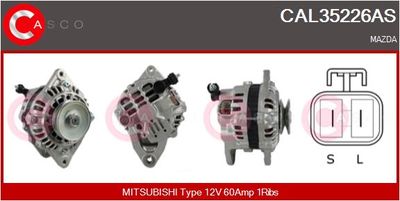 Генератор CASCO CAL35226AS для MAZDA MX-5