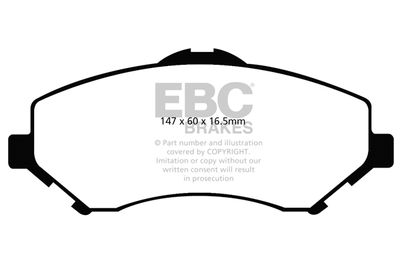 Комплект тормозных колодок, дисковый тормоз EBC Brakes DP61798 для DODGE NITRO