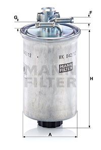 Топливный фильтр MANN-FILTER WK 842/12 x для SEAT AROSA
